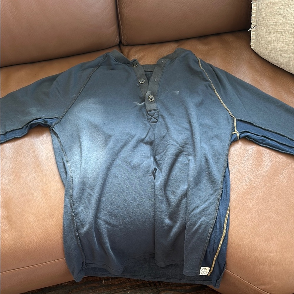 Men's Casual Button Down Shirt - Navy